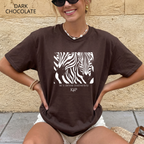 T-shirt classique unisexe - KNOP - 2 Zèbres sur Fond Noir