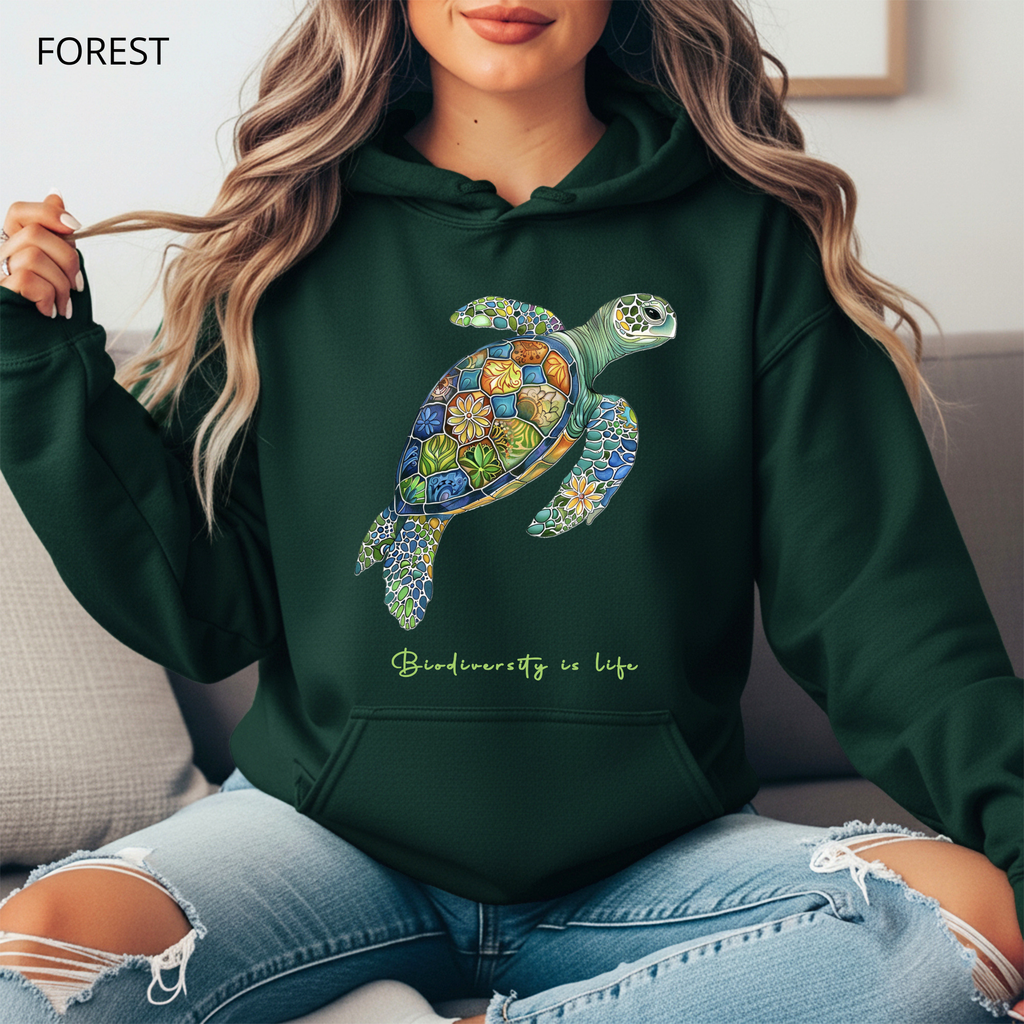Sweat à Capuche - KNOP - Tortue Verte