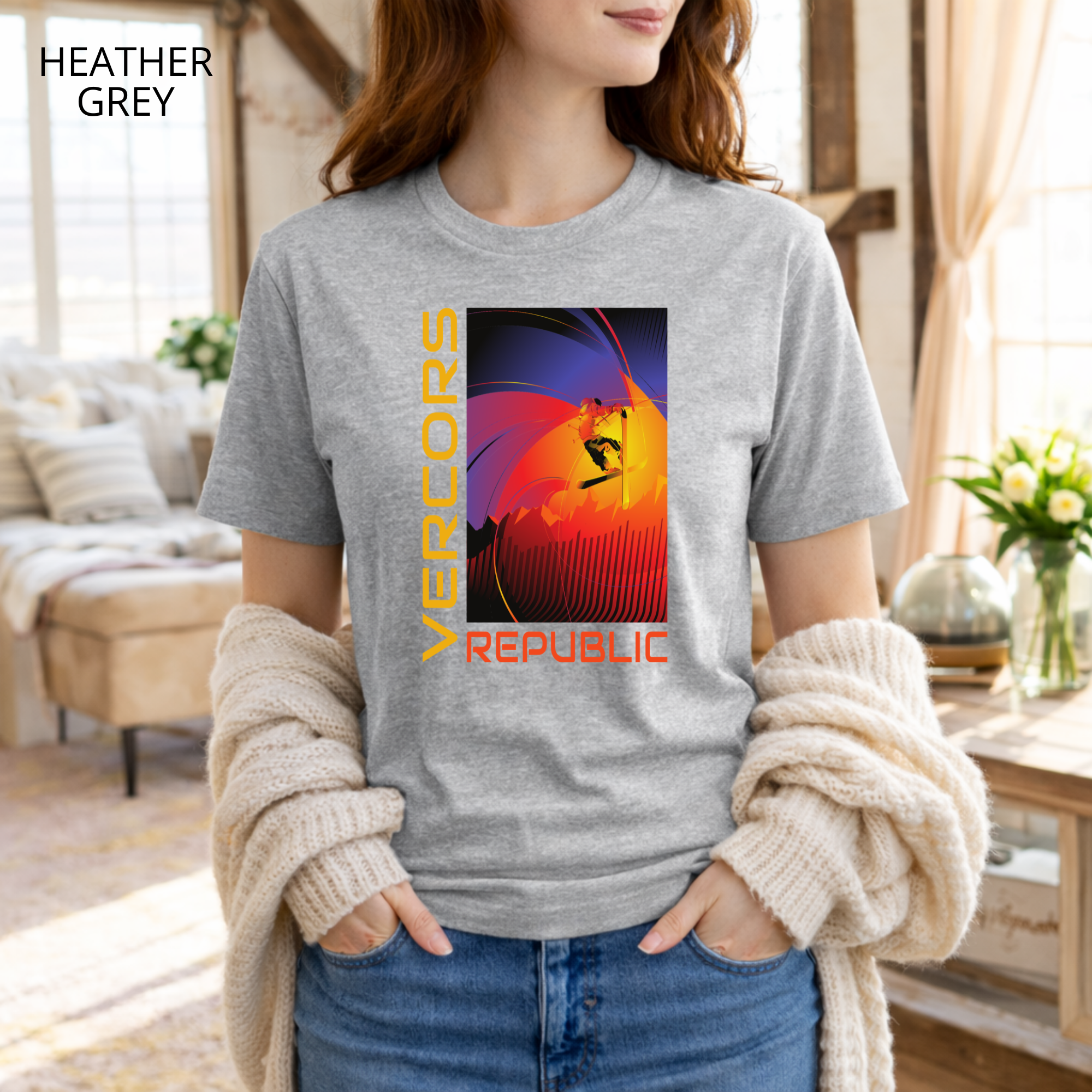 T-shirt unisexe en coton biologique - Skieur Acrobatique