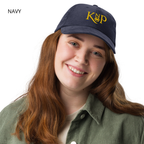 Casquette en Velours Côtelé - KNOP - Logo Knop Jaune Or