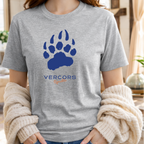 Camiseta Unisex de Algodón Orgánico - Garras de Oso Mediano Azul Marino