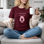 T-shirt unisexe en coton biologique - Ours Moyen Rose