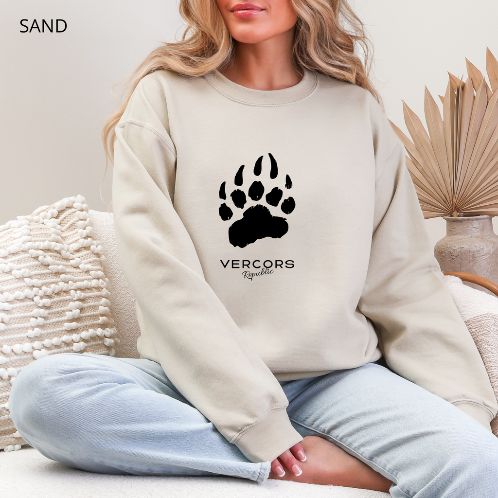 Unisex Medium Bear Claw Crewneck Sweatshirt - Black