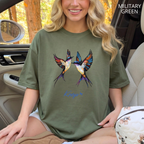 T-Shirt Classique Unisexe - KNOP - 2 Oiseaux Multicolores