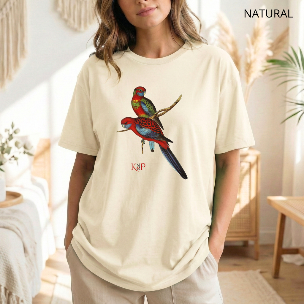 T-shirt classique unisexe - KNOP - 2 Perroquets Rouges