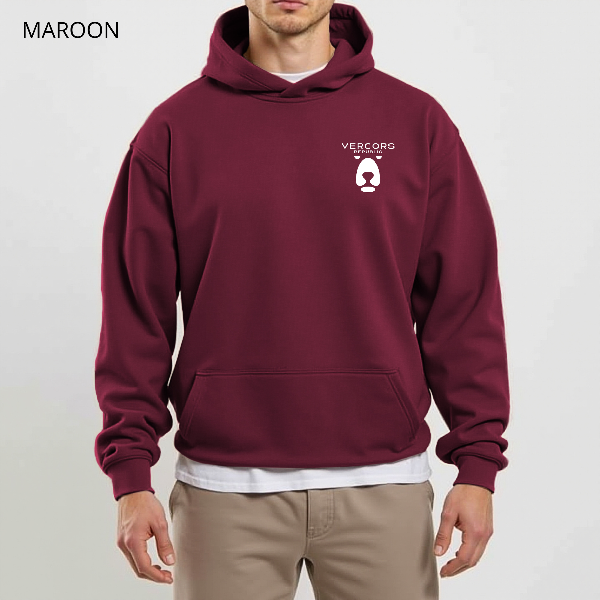 Hoodie - White Bear Logo