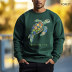 Sweat Unisexe à Col Rond - KNOP - Tortue Verte
