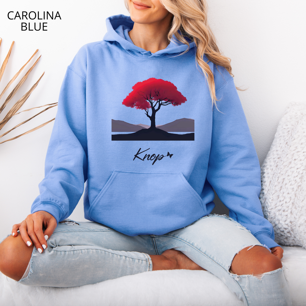 Sweat à Capuche - KNOP - Arbre Rouge et Noir