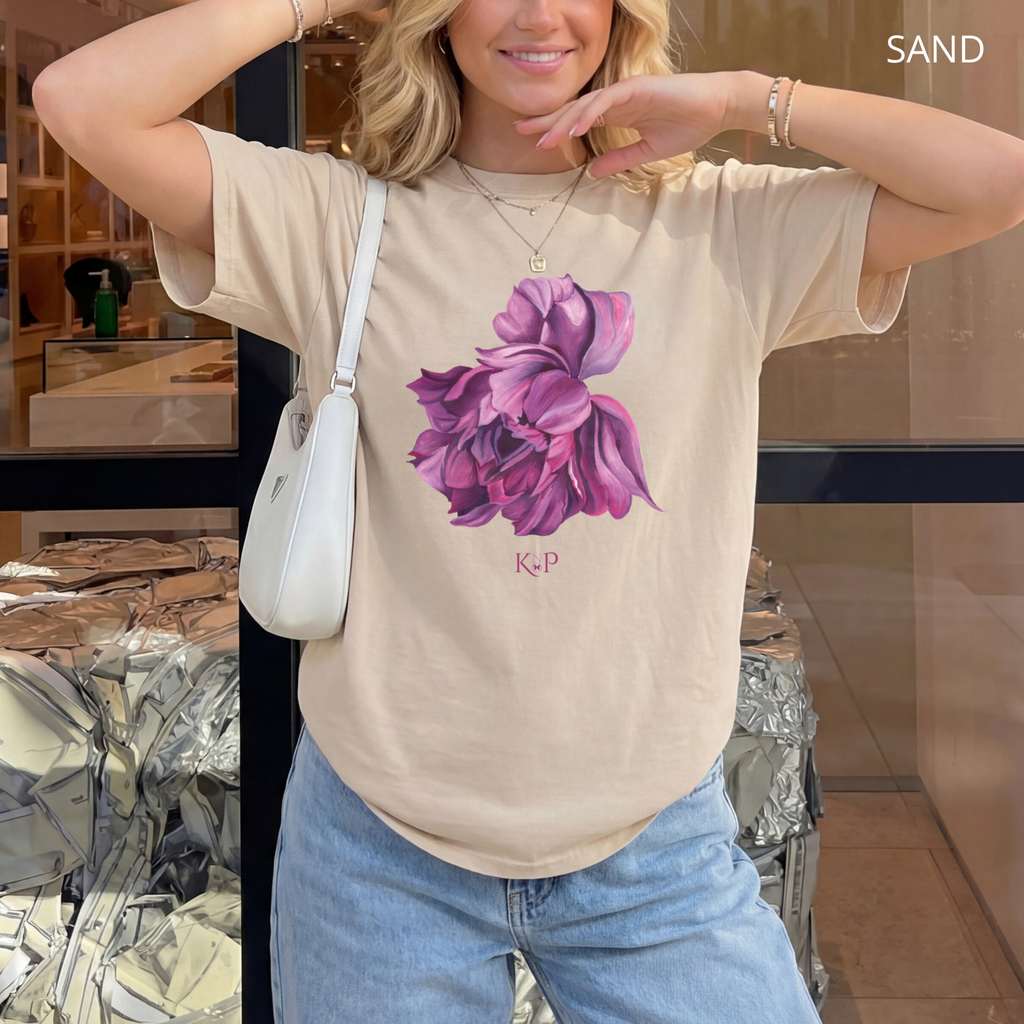 T-shirt classique unisexe - KNOP - Grosse Fleur Violette