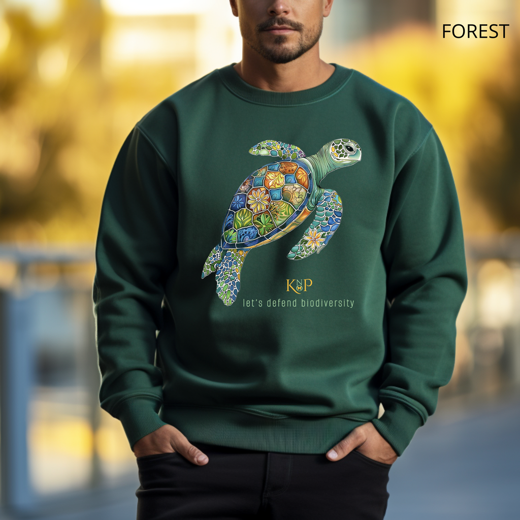 Sweat Unisexe à Col Rond - KNOP - Tortue Verte