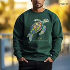 Sweat Unisexe à Col Rond - KNOP - Tortue Verte