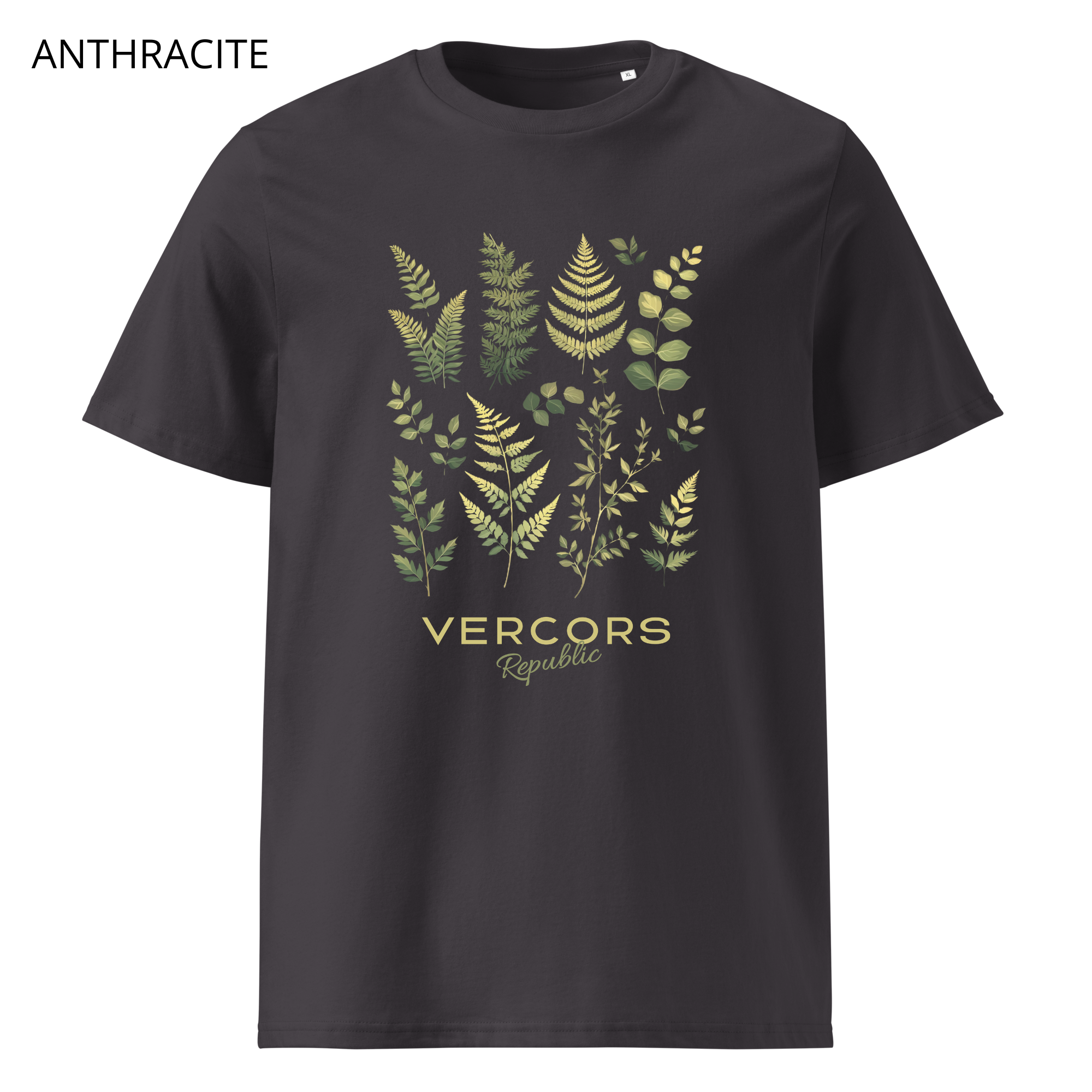 T-shirt unisexe en coton biologique - Fougères Vertes