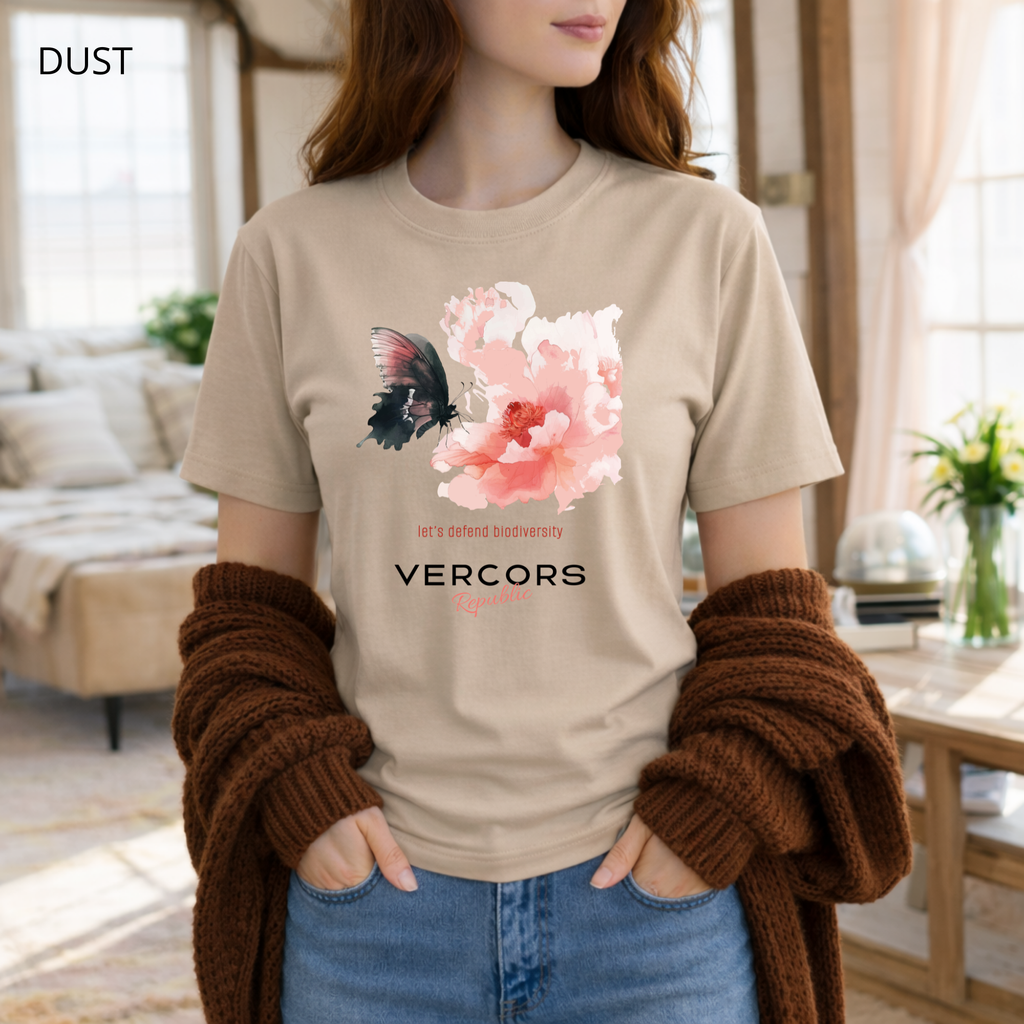 T-shirt unisexe en coton biologique - Papillon Aquarelle