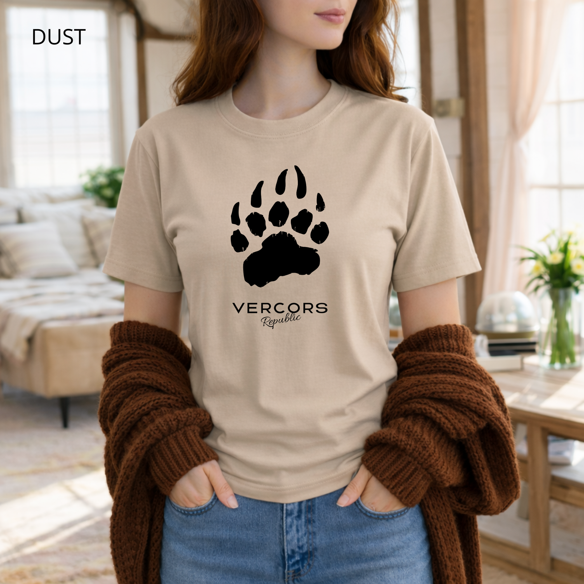 T-shirt unisexe en coton biologique - Griffes Moyennes Noir