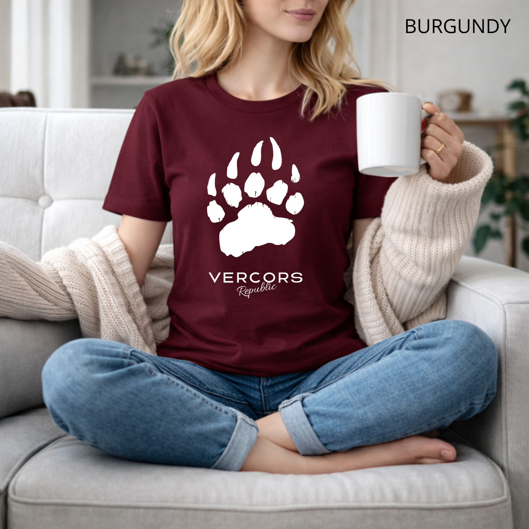 T-shirt unisexe en coton biologique - Griffes Larges Blanc