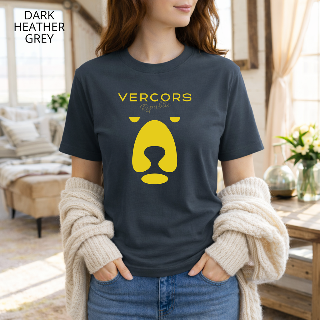 T-shirt unisexe en coton biologique - Ours Large Jaune Or