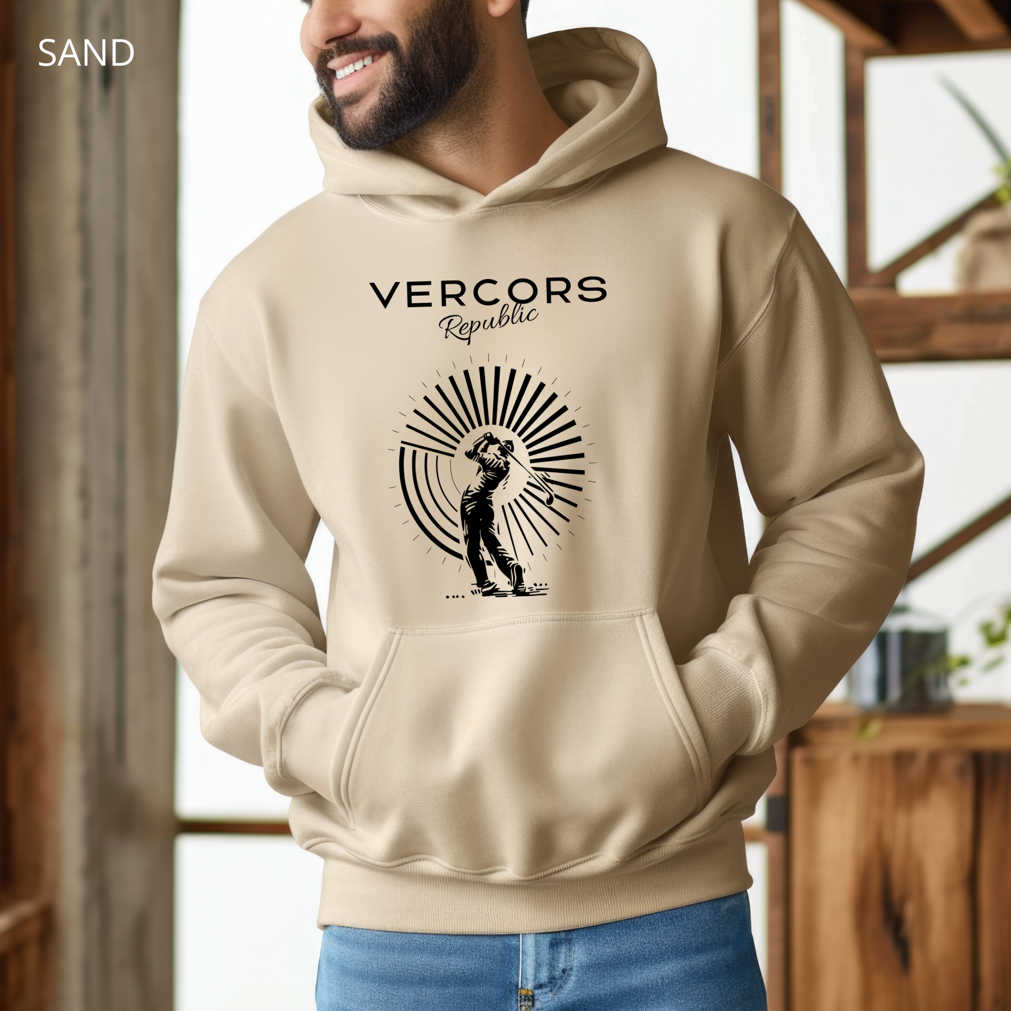 Sweat à Capuche  - Golfeur Noir