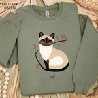 Sweat Unisexe à Col Rond - KNOP - Chat Crème