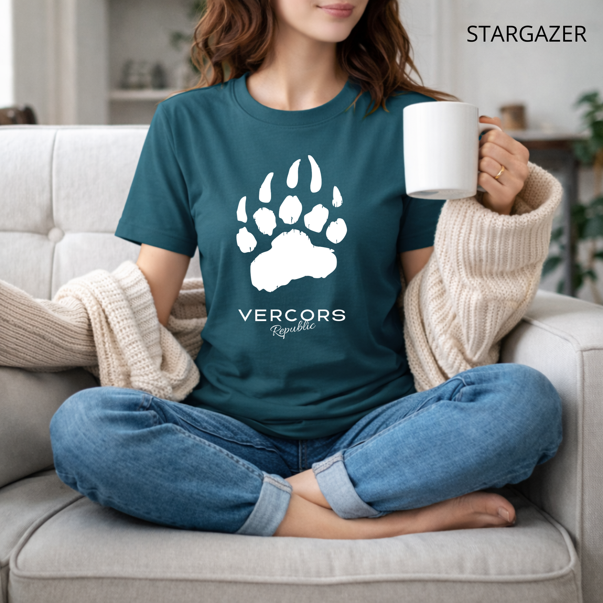 T-shirt unisexe en coton biologique - Griffes Larges Blanc