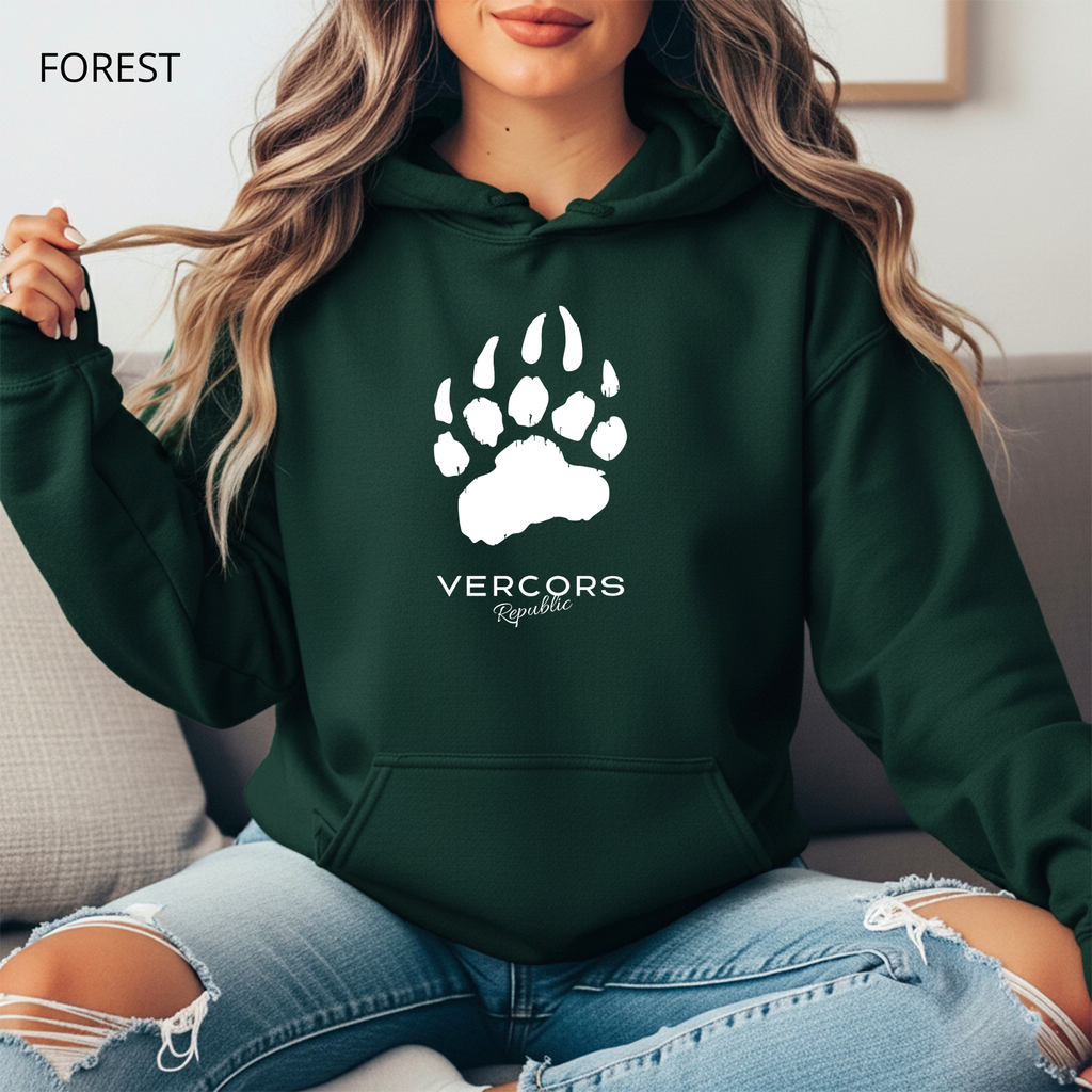 Hoodie - Large Bear Claws - White