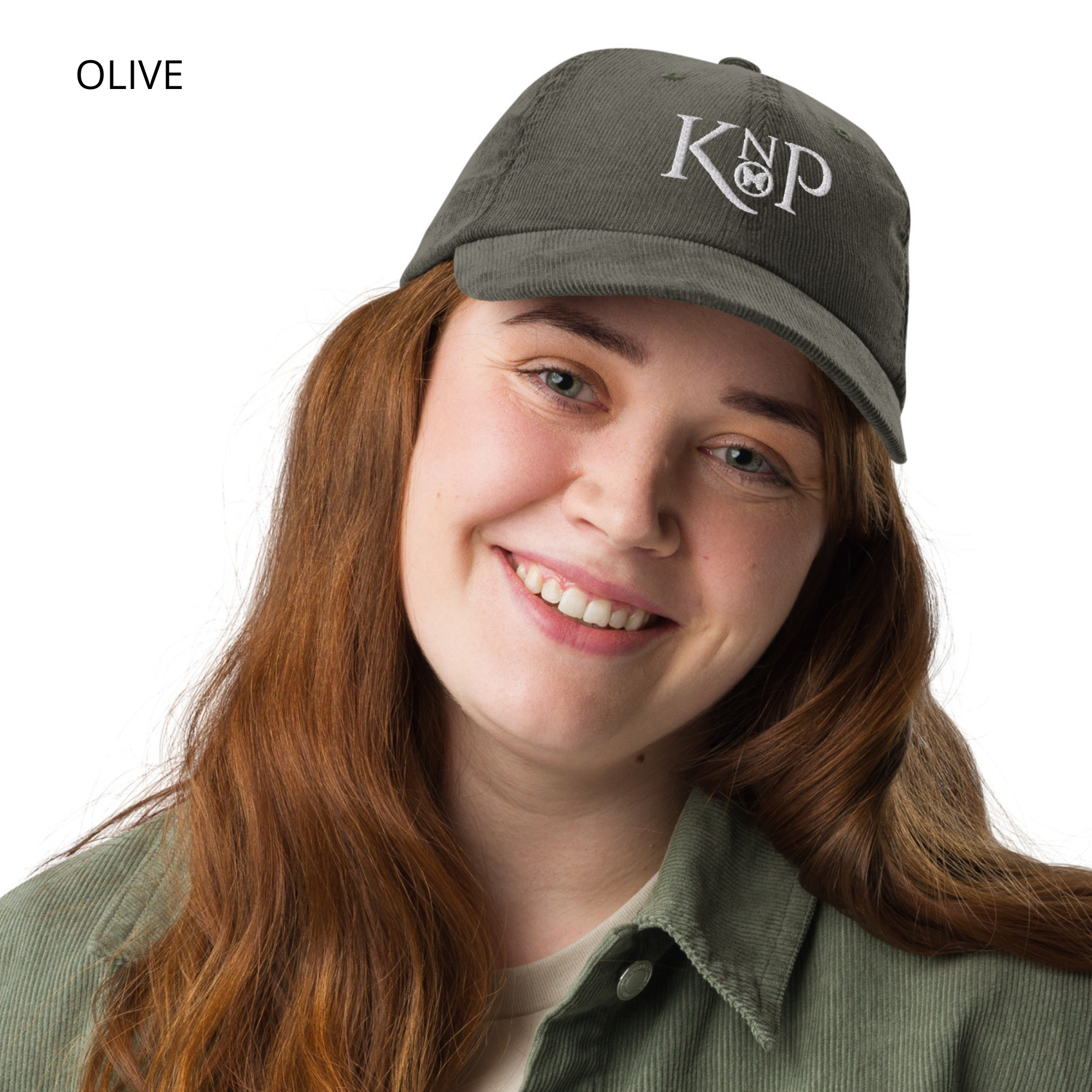 Casquette en velours côtelé - KNOP - Logo Blanc