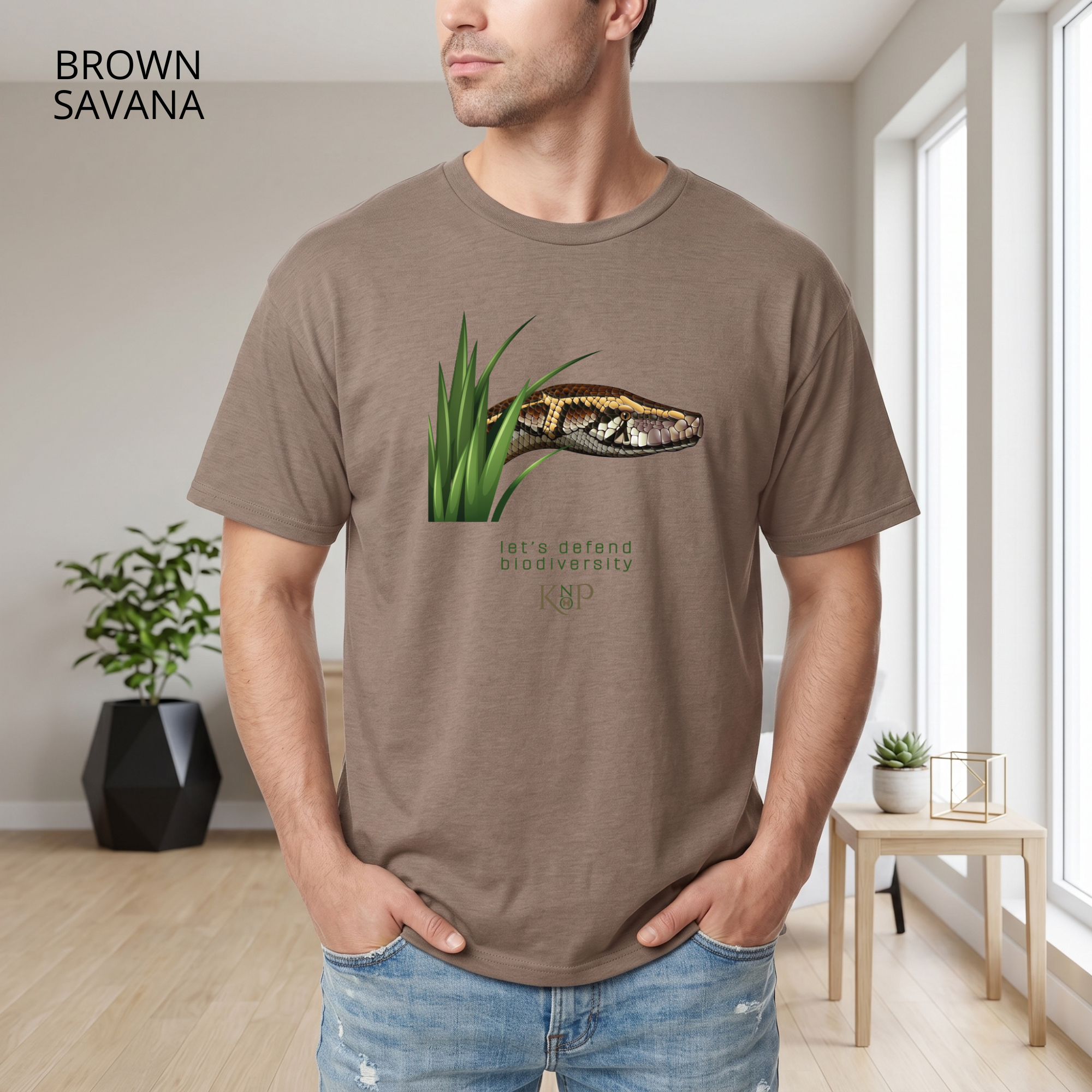 T-shirt classique unisexe - KNOP - Serpent dans une Touffe d'Herbe