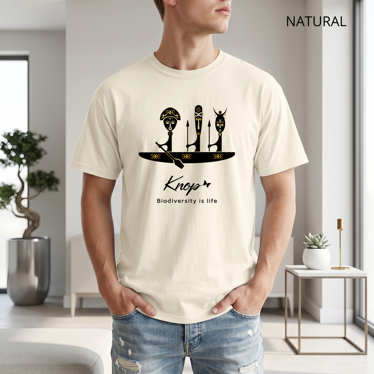T-Shirt Classique Unisexe - KNOP - Pirogue Africaine