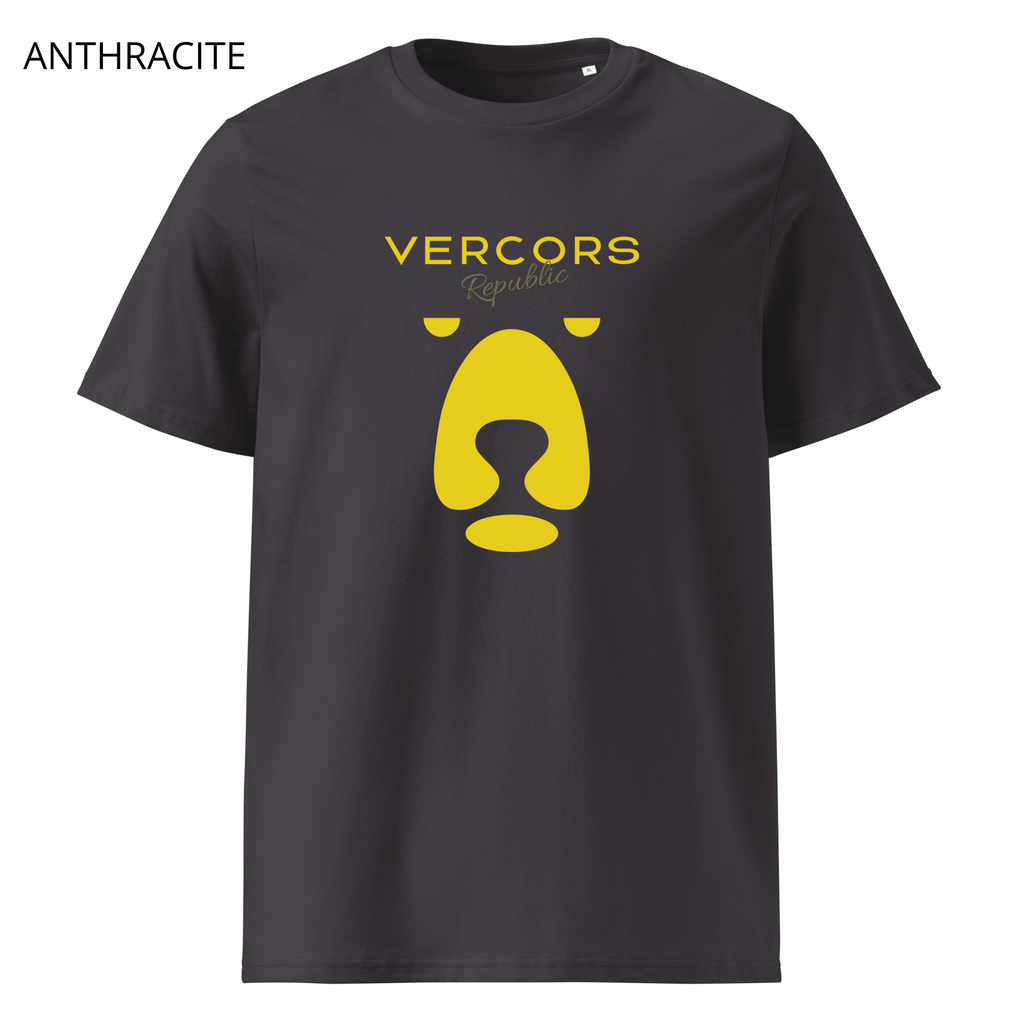 T-shirt unisexe en coton biologique - Ours Large Jaune Or