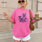 T-shirt classique unisexe - KNOP - Grosse Fleur Violette