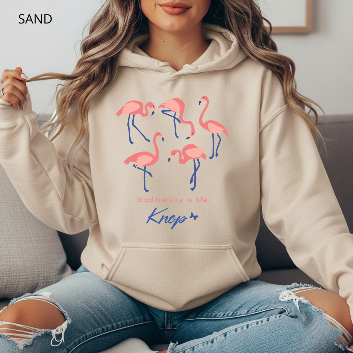 Sweat à Capuche - KNOP - Flamands Roses