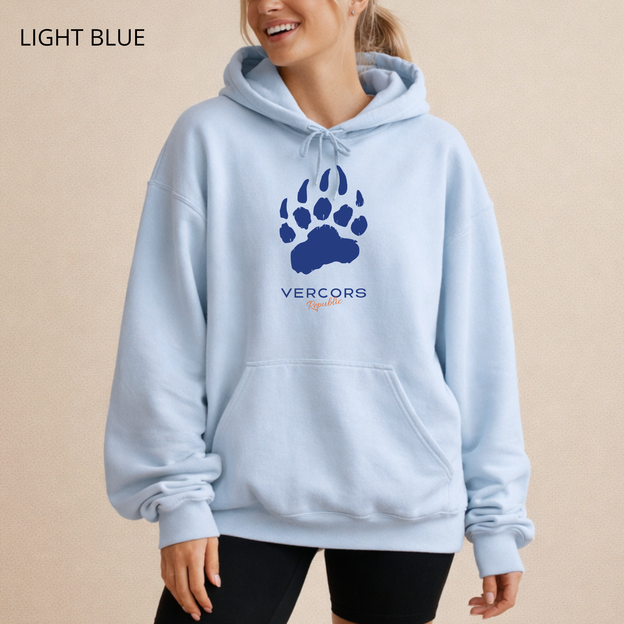 Sweat à Capuche -  Griffes d'Ours Bleu Marine - Large