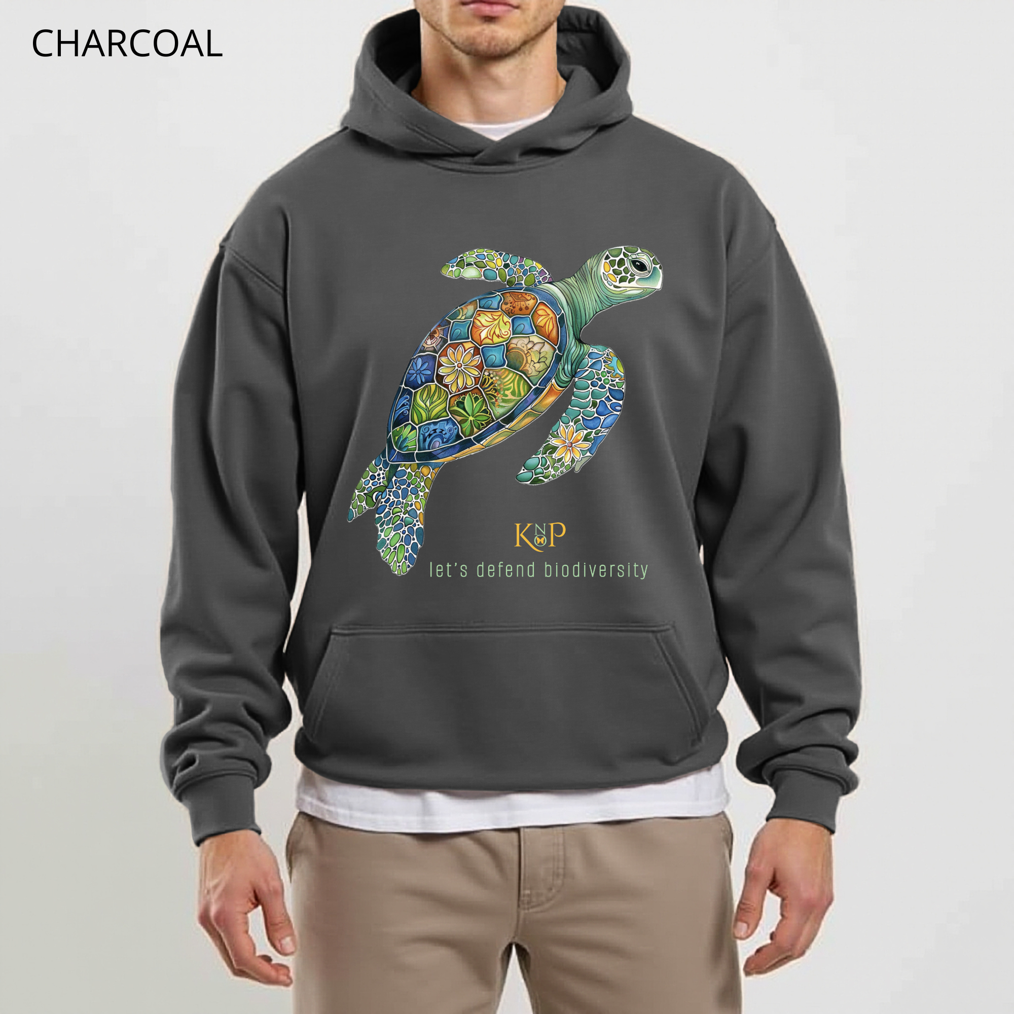 Sweat à capuche - KNOP - Tortue Verte