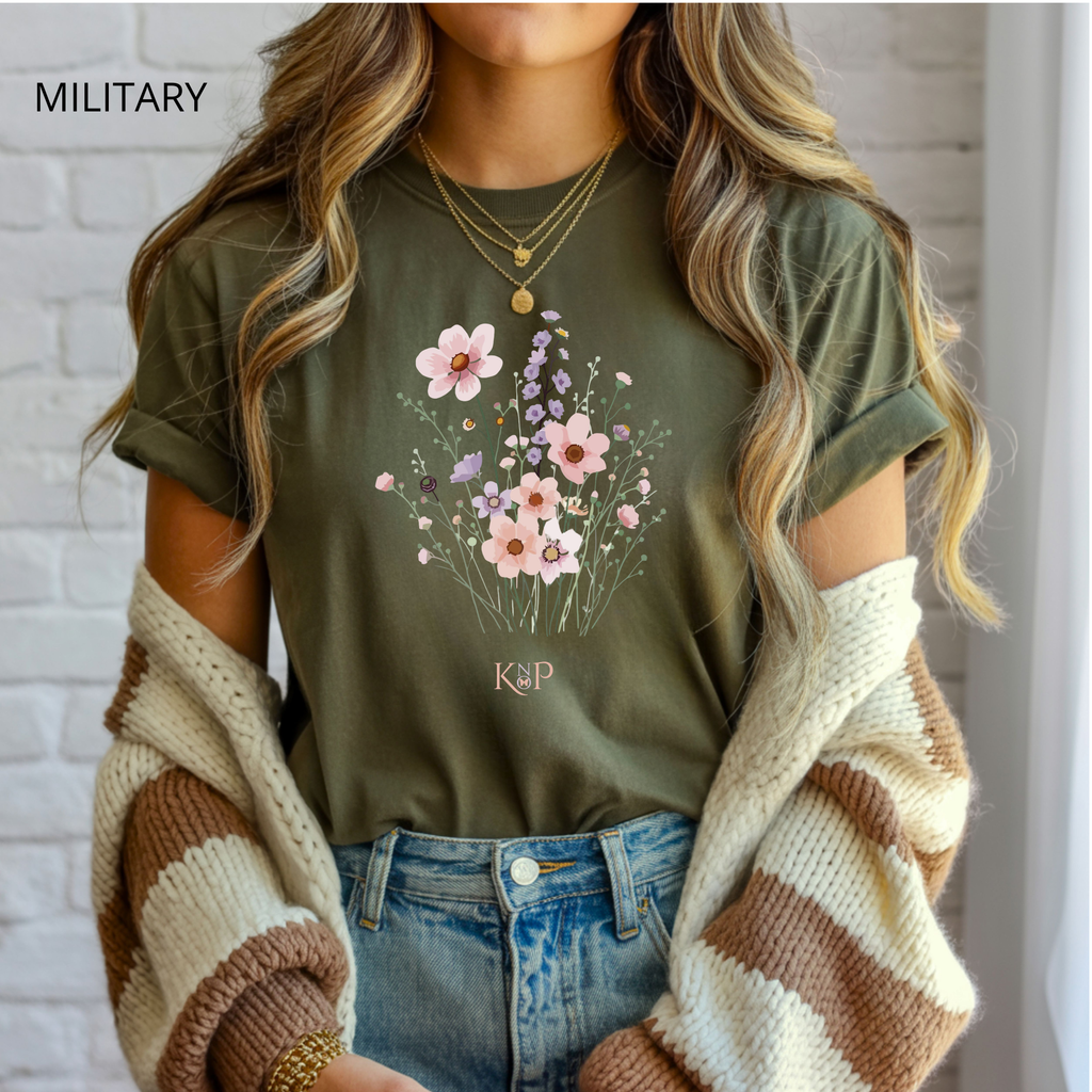T-shirt classique unisexe - KNOP - Bouquet de Fleurs Roses