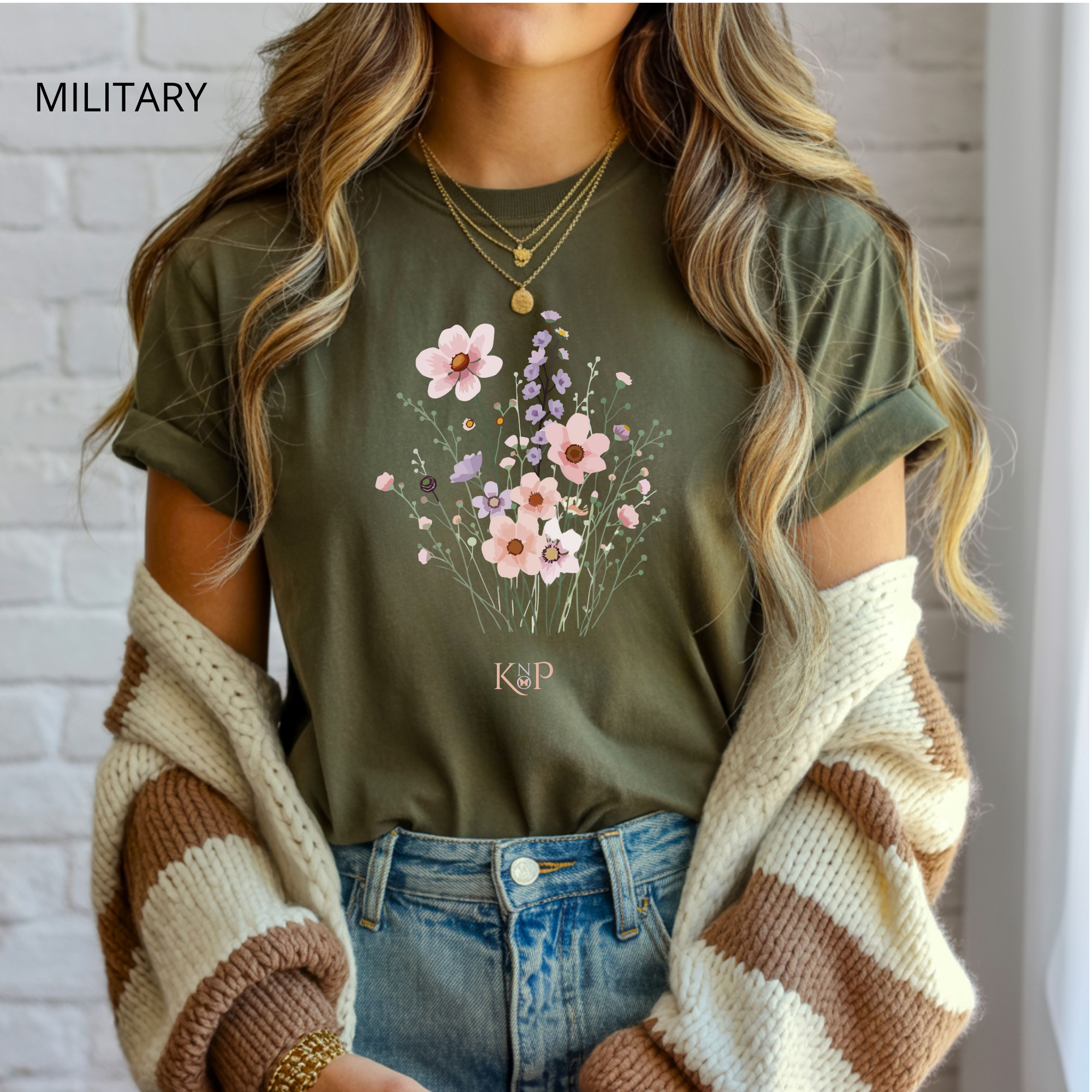 T-shirt classique unisexe - KNOP - Bouquet de Fleurs Roses