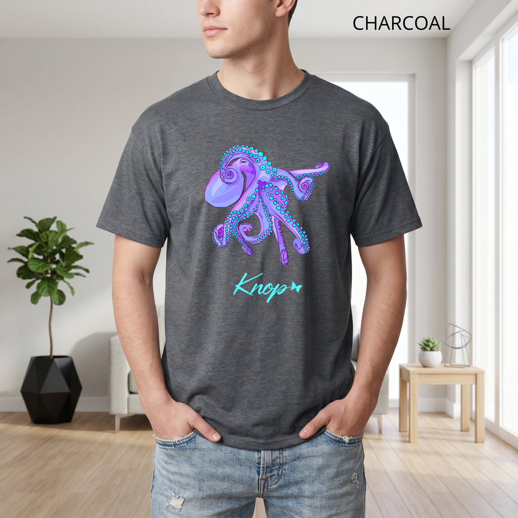 T-Shirt Classique Unisexe - KNOP - Pieuvre Violette