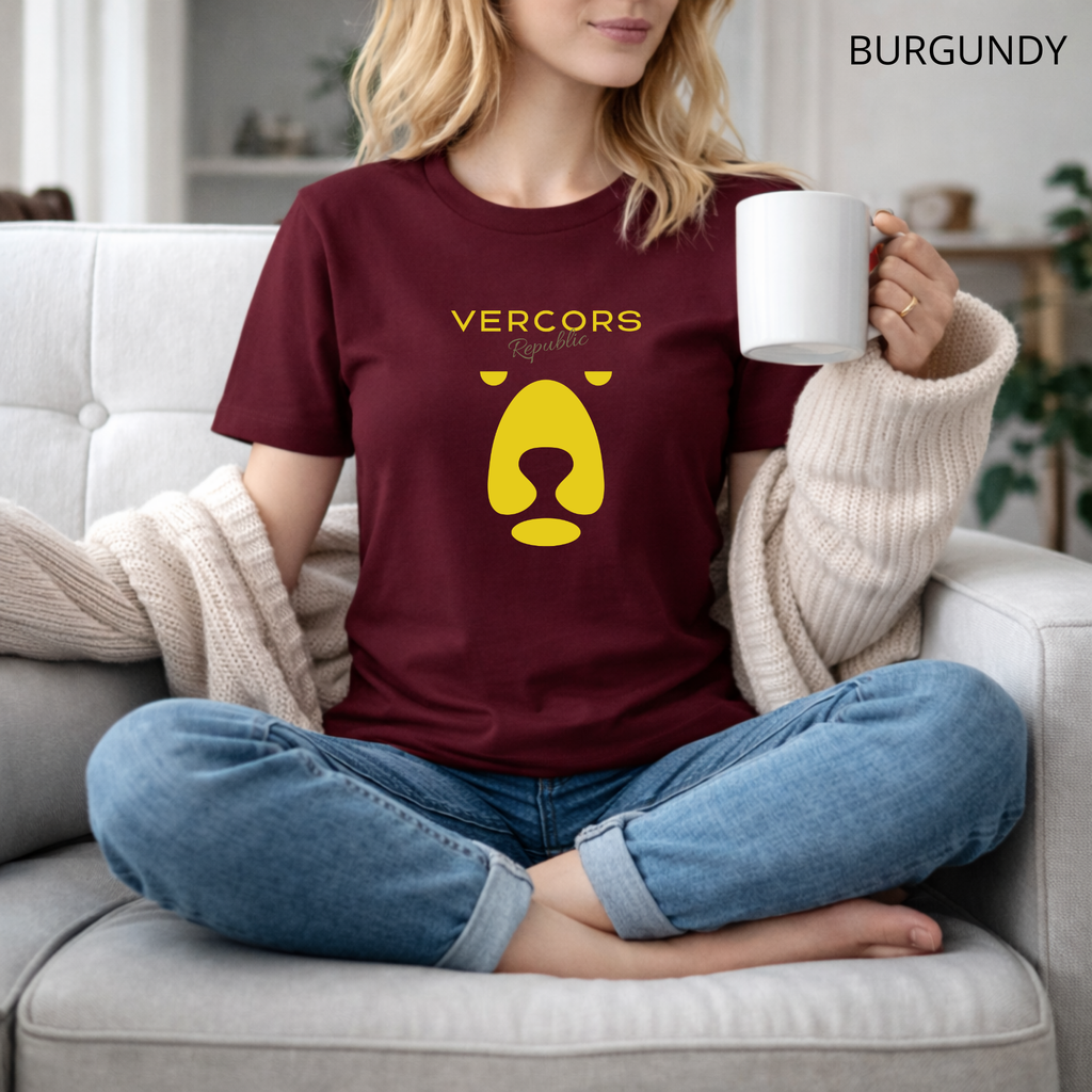 T-shirt unisexe en coton biologique - Ours Moyen Jaune Or