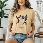 T-Shirt Classique Unisexe - KNOP - 2 Oiseaux Multicolores