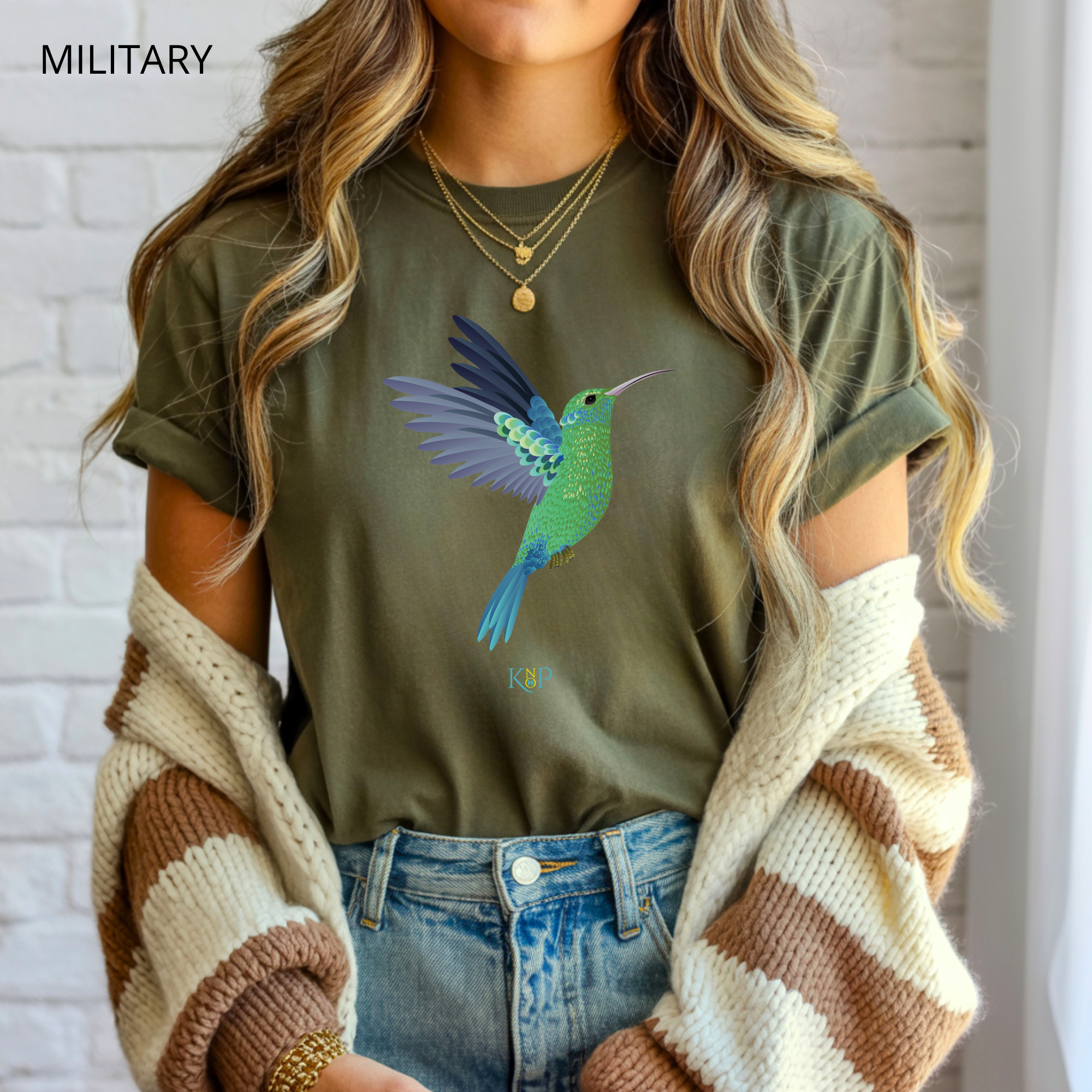 T-shirt classique unisexe - KNOP - Colibri Vert