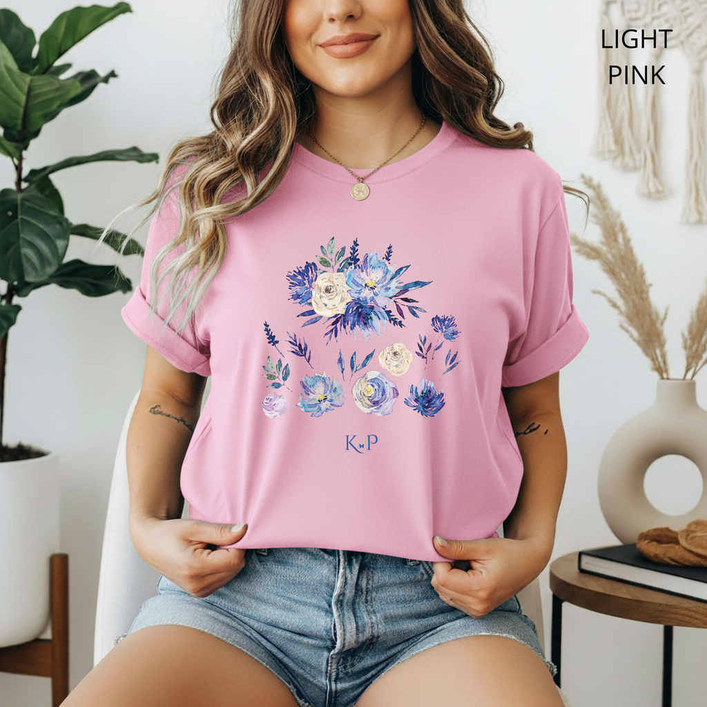 T-shirt classique unisexe - KNOP - Fleurs Bleues