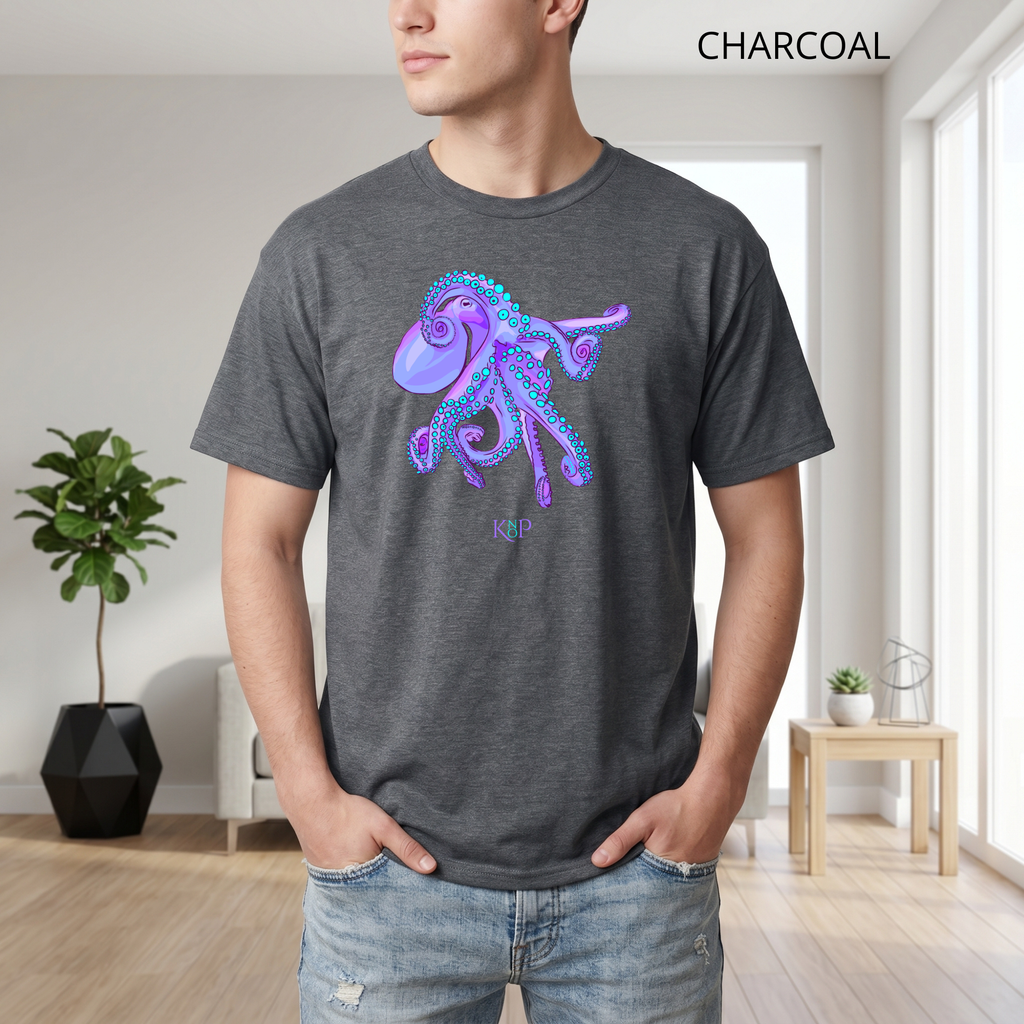 T-shirt classique unisexe - KNOP - Pieuvre Violette