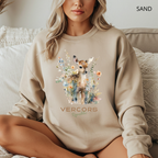 Unisex Bambi Surrounded by Flowers Crewneck Sweatshirt