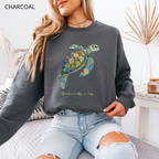 Sweat Unisexe à Col Rond - KNOP - Tortue Verte