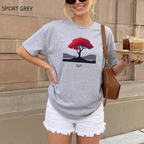 T-shirt classique unisexe - KNOP - Arbre Rouge et Noir