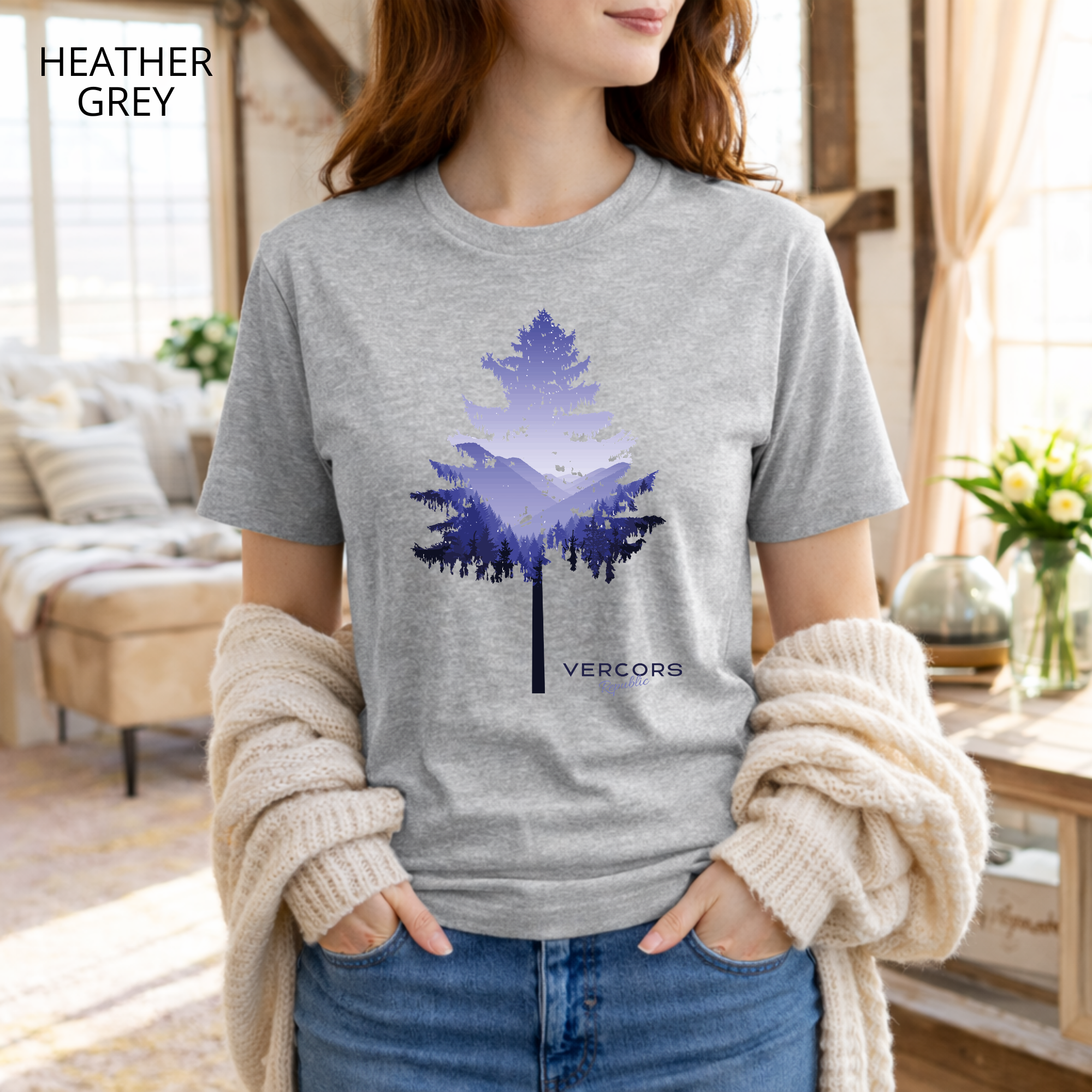 T-shirt unisexe en coton biologique - Silhouette de Sapin