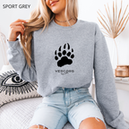 Unisex Medium Bear Claw Crewneck Sweatshirt - Black