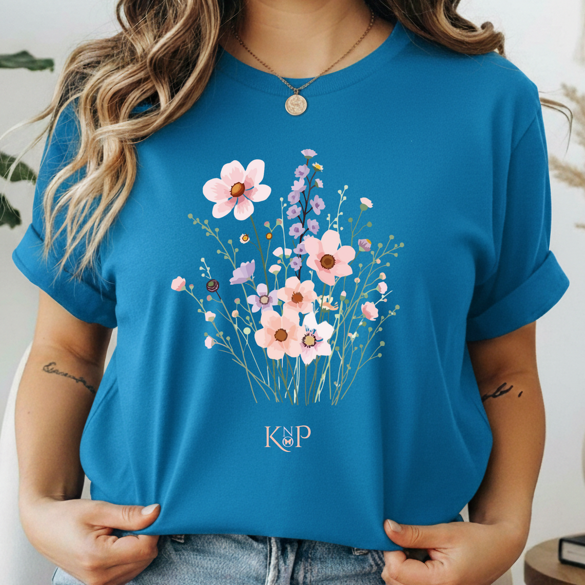 T-Shirt Classique Unisexe - KNOP - Bouquet de Fleurs Roses