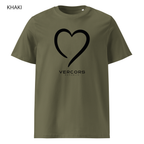 T-shirt unisexe en coton biologique - Cœur Noir