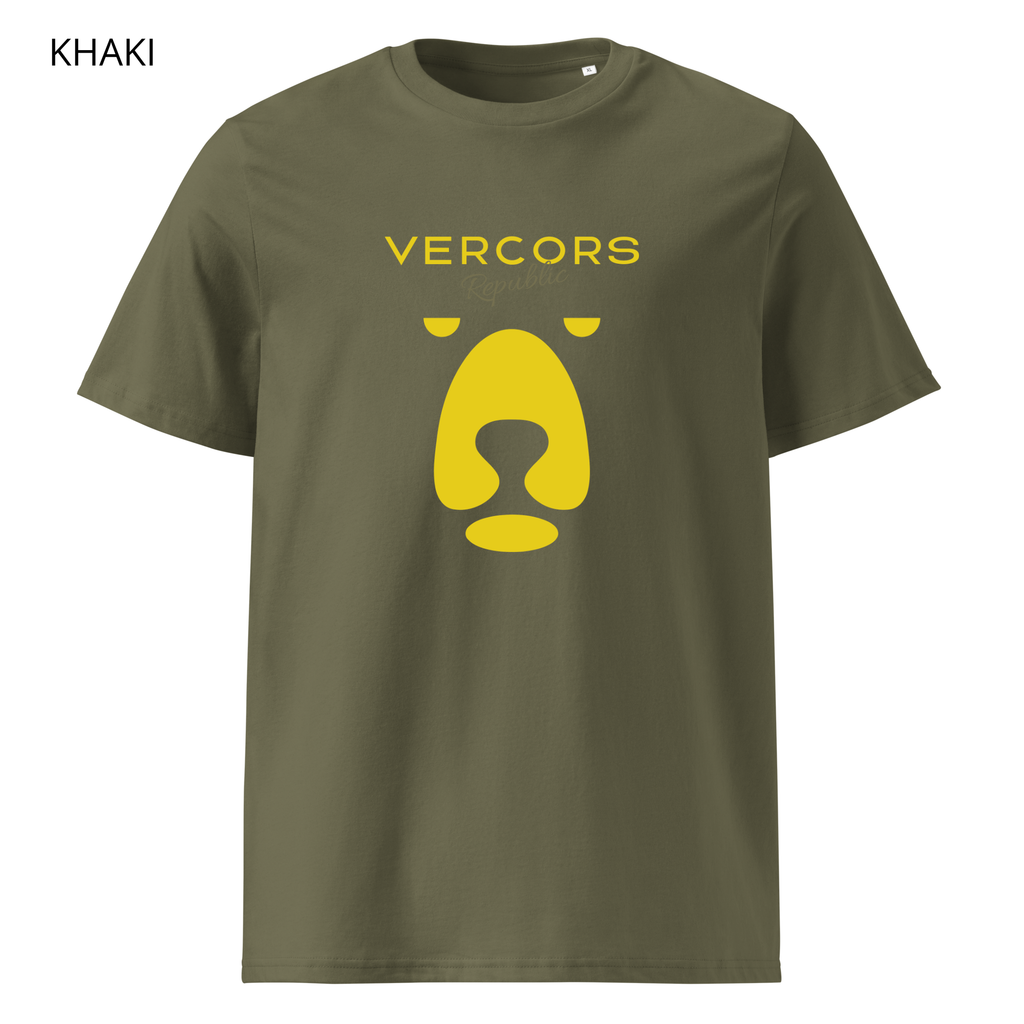 T-shirt unisexe en coton biologique - Ours Large Jaune Or