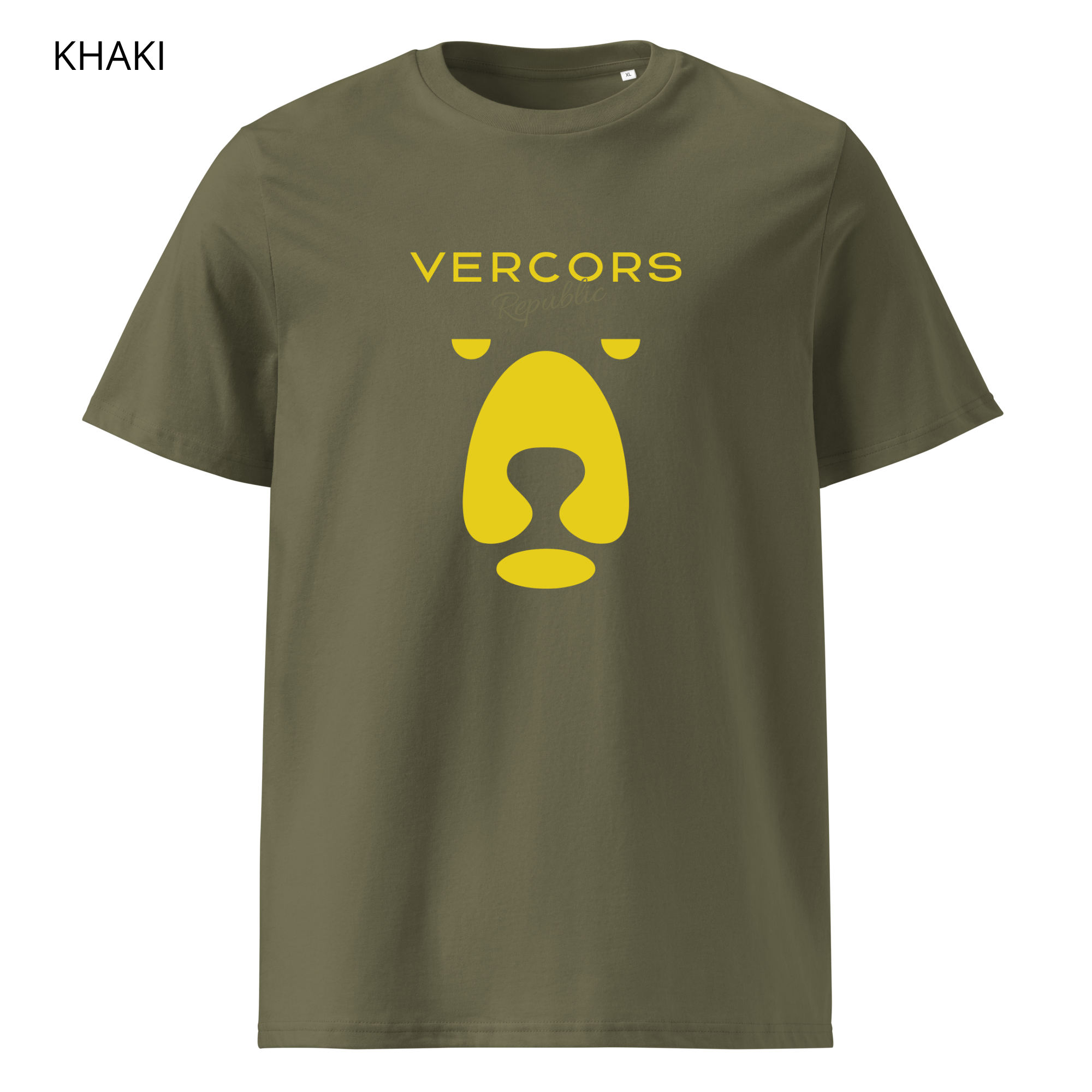 T-shirt unisexe en coton biologique - Ours Large Jaune Or