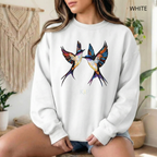 Sweat Unisexe à Col Rond - KNOP - 2 Oiseaux Multicolores